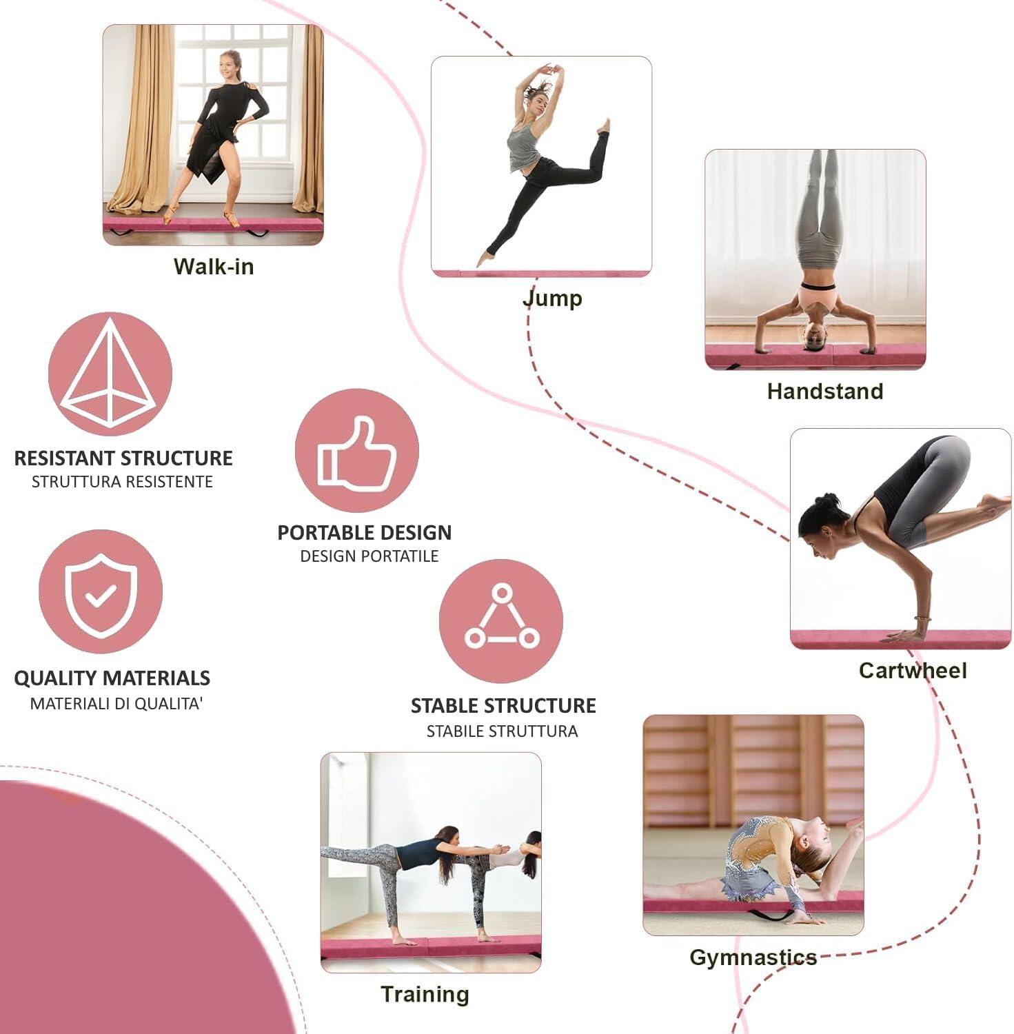 Trave Ginnastica Artistica per Casa Trave di Equilibrio FF 3/5