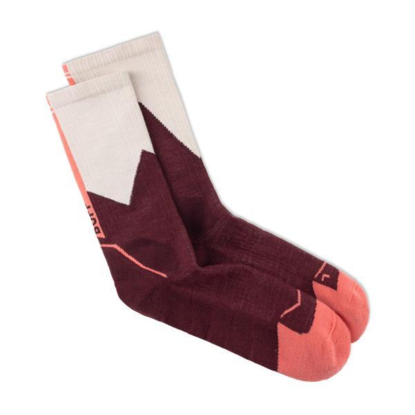 Calcetines MW lana merino caña alta Unisex Buff Rojo 2/3