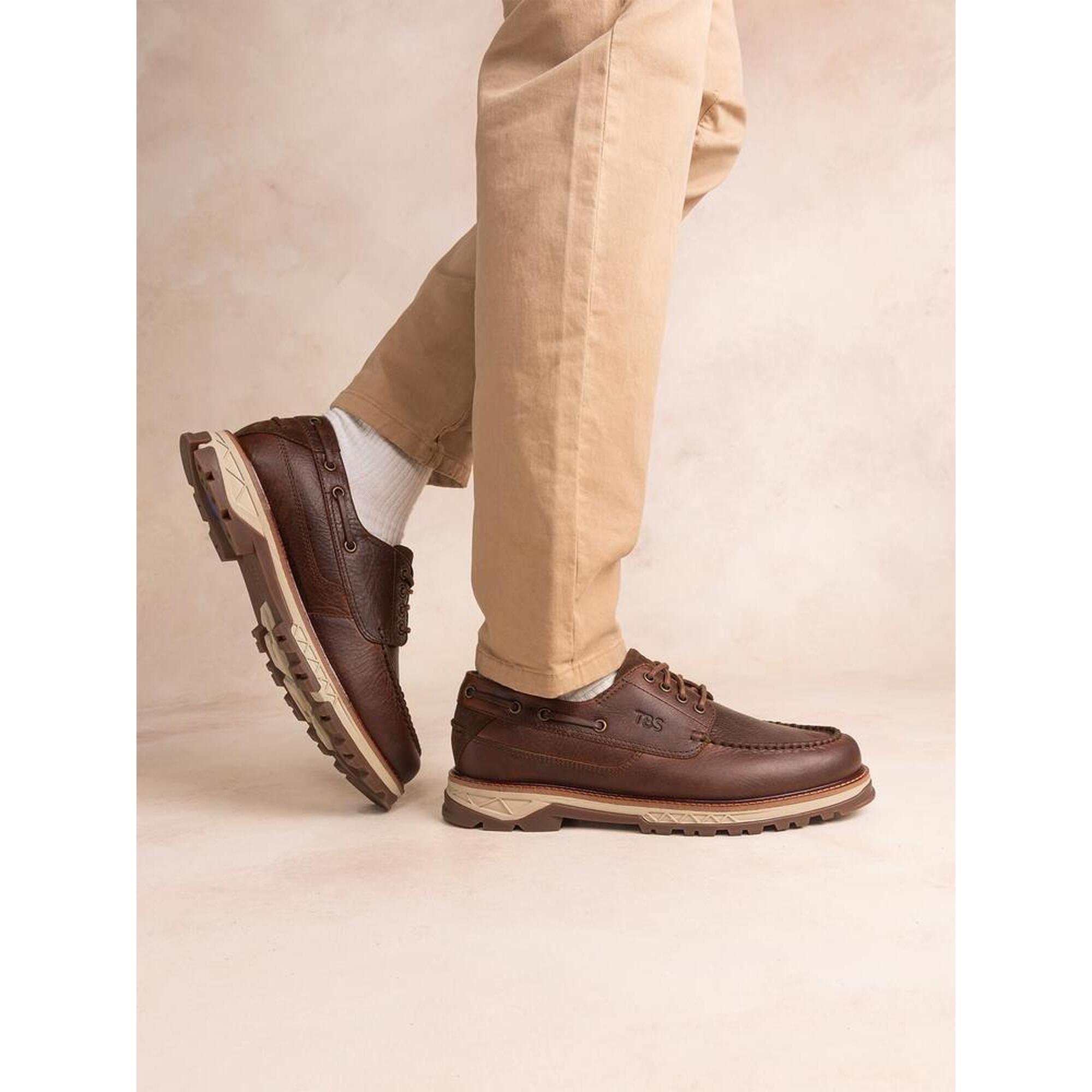 Chaussures Bateau Homme Toile Respirante à Lacets - Mocassins Légers Confort Marche