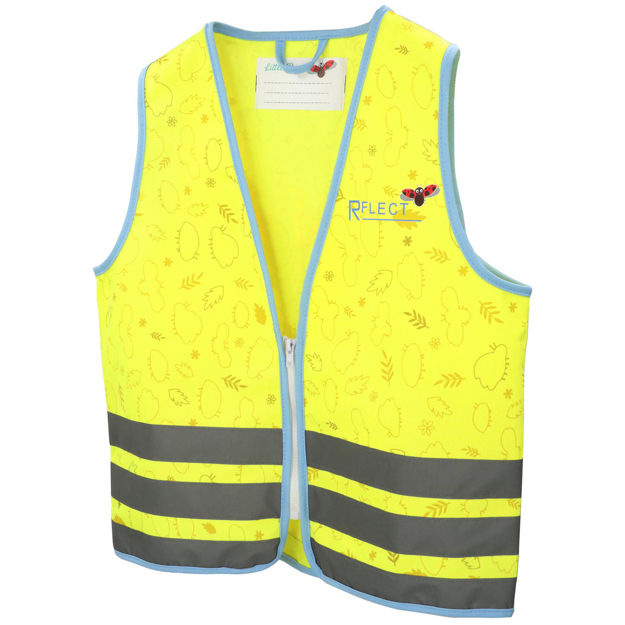 R'Flect - Gilet Réfléchissant Enfant Cocci’vest De 2 À 4 Ans - Gilet Signalisation - Gris|jaune -  2 Ans  - Decathlon
