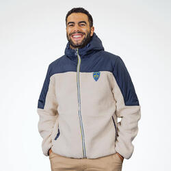 Blouson en Sherpa à capuche Lockmen pour Homme ASM Clermont Beige et bleu marine