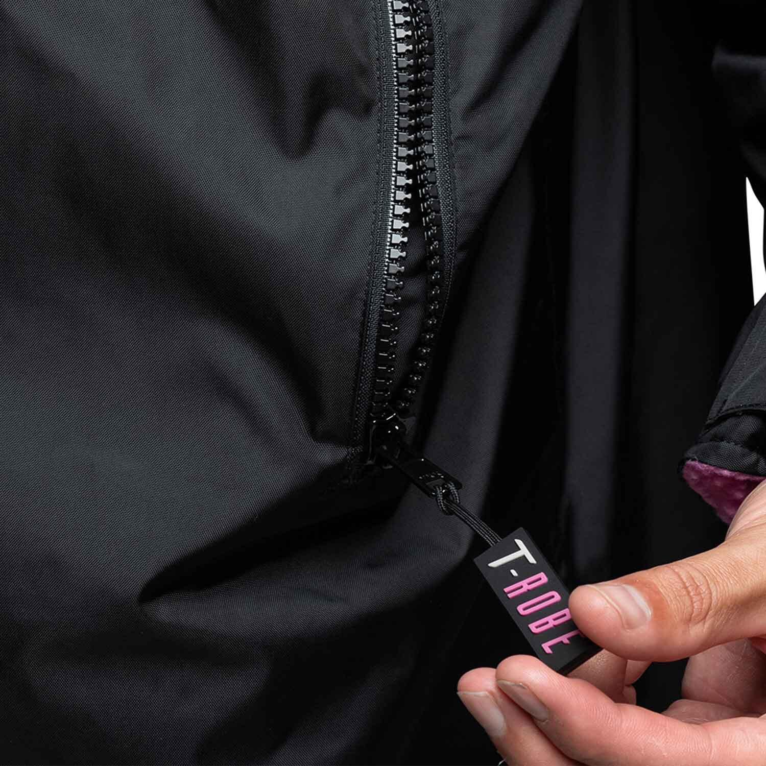 T-Robe Weerbestendige Kamerjas - Zwart en Roze - Volwassenen - Extra Klein 7/7