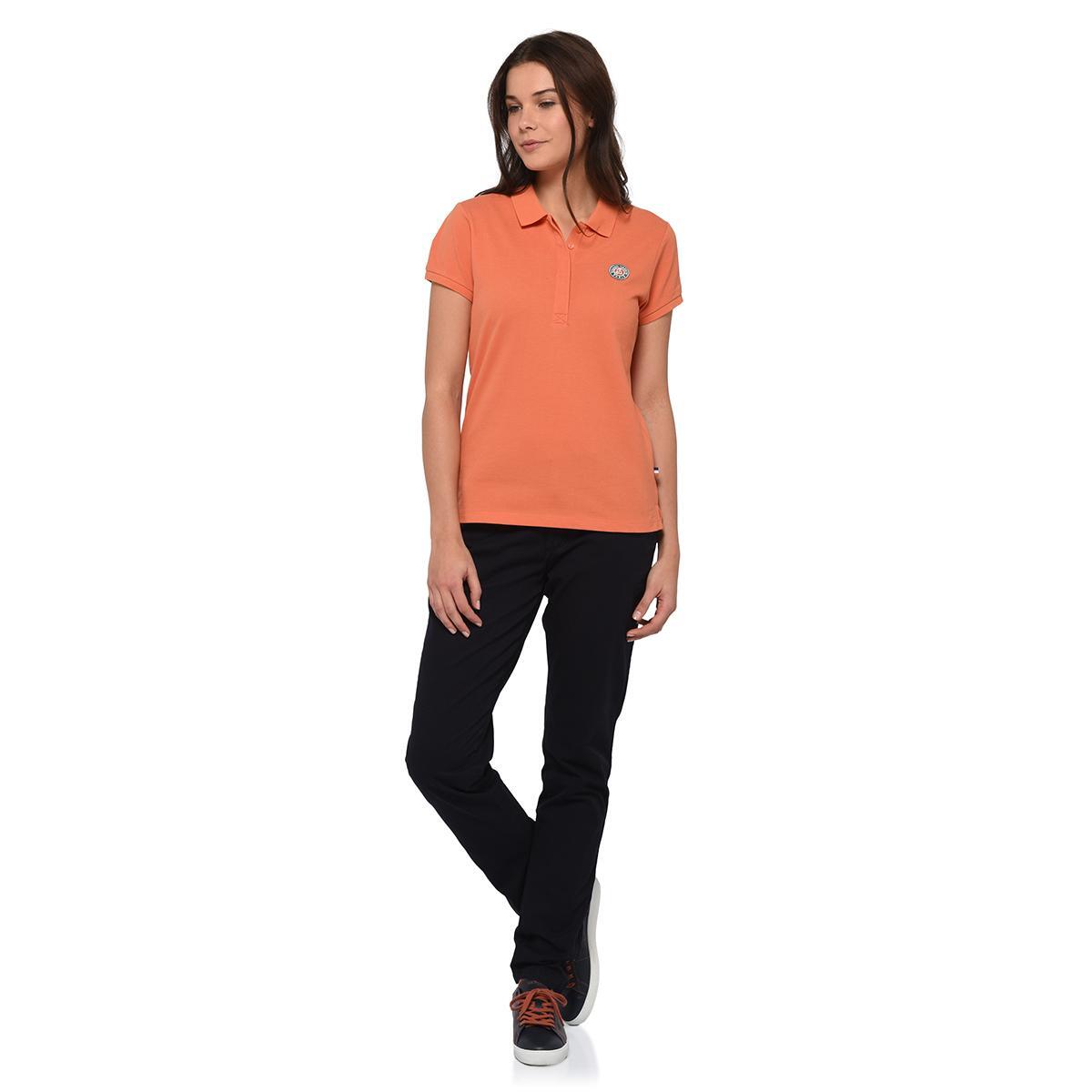 Polo piqué manches courtes Roland-Garros femme - Bleu Marine 3/5