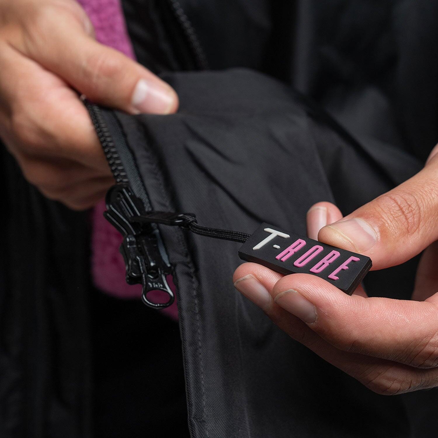 T-Robe Weerbestendige Kamerjas - Zwart en Roze - Volwassenen - Extra Klein 5/7