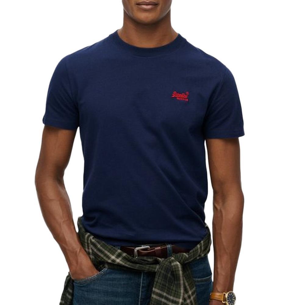 Men's Superdry Vintage Logo T-Shirt, Navy/Red