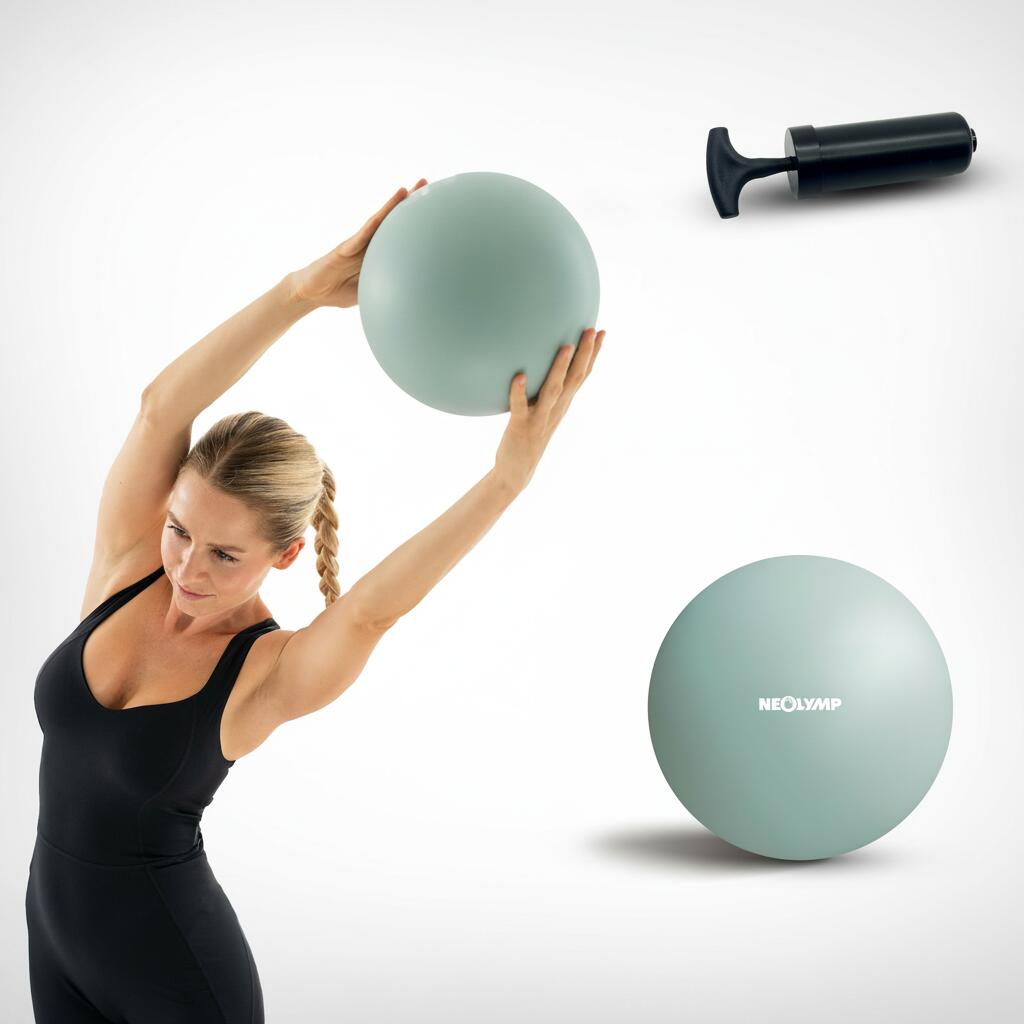 Mini Palla Harmony Ball Per Pilates E Ginnastica – 23 Cm, Azzurro – Gonfiabile, Antiscoppio, Senza Ftalati (2 Pezzi) - 2