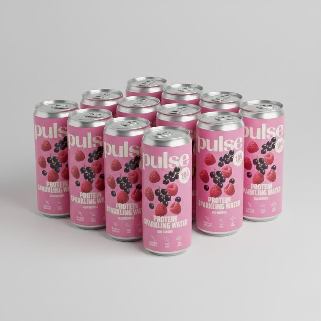 Pulse Protein - Pack Eaux Pétillantes Protéinées Fruits Rouges 12x330ml - Boisson - Decathlon