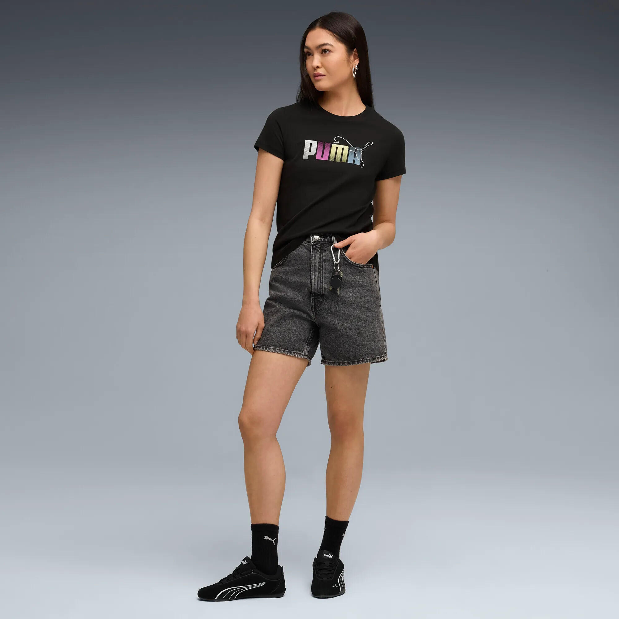 Puma Damen T-Shirt Graphic Stacked Tee 688167 4/9