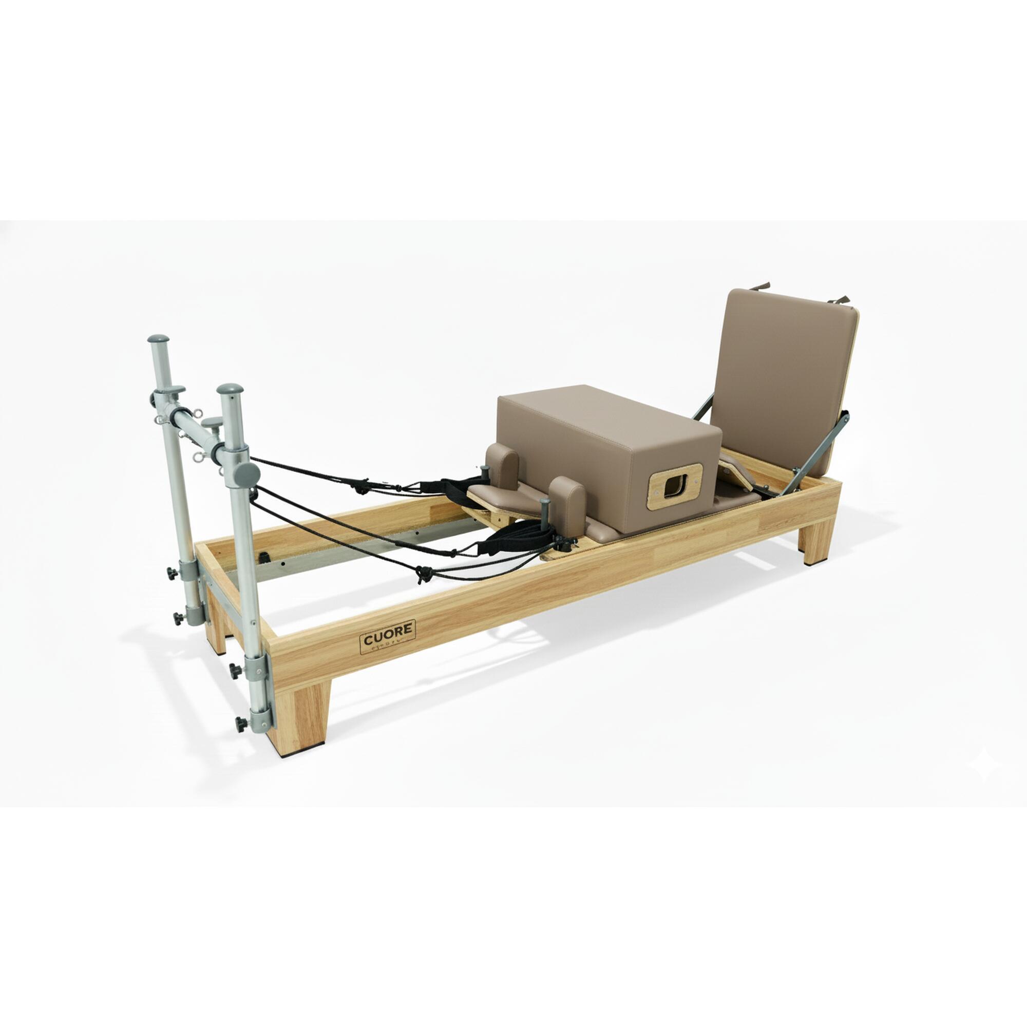 Cuorepilates - Reformer Pilates Semi Tower Beige En Bois De Chêne Massif - Pilates Réformateur - Beige|marron - Decathlon