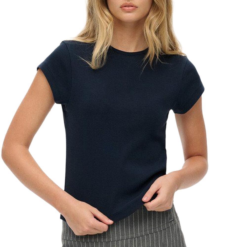 Superdry - T-shirt Marine Femme Superdry Athletic Essential - Sous Maillot Manche Courte - Bleu - Decathlon