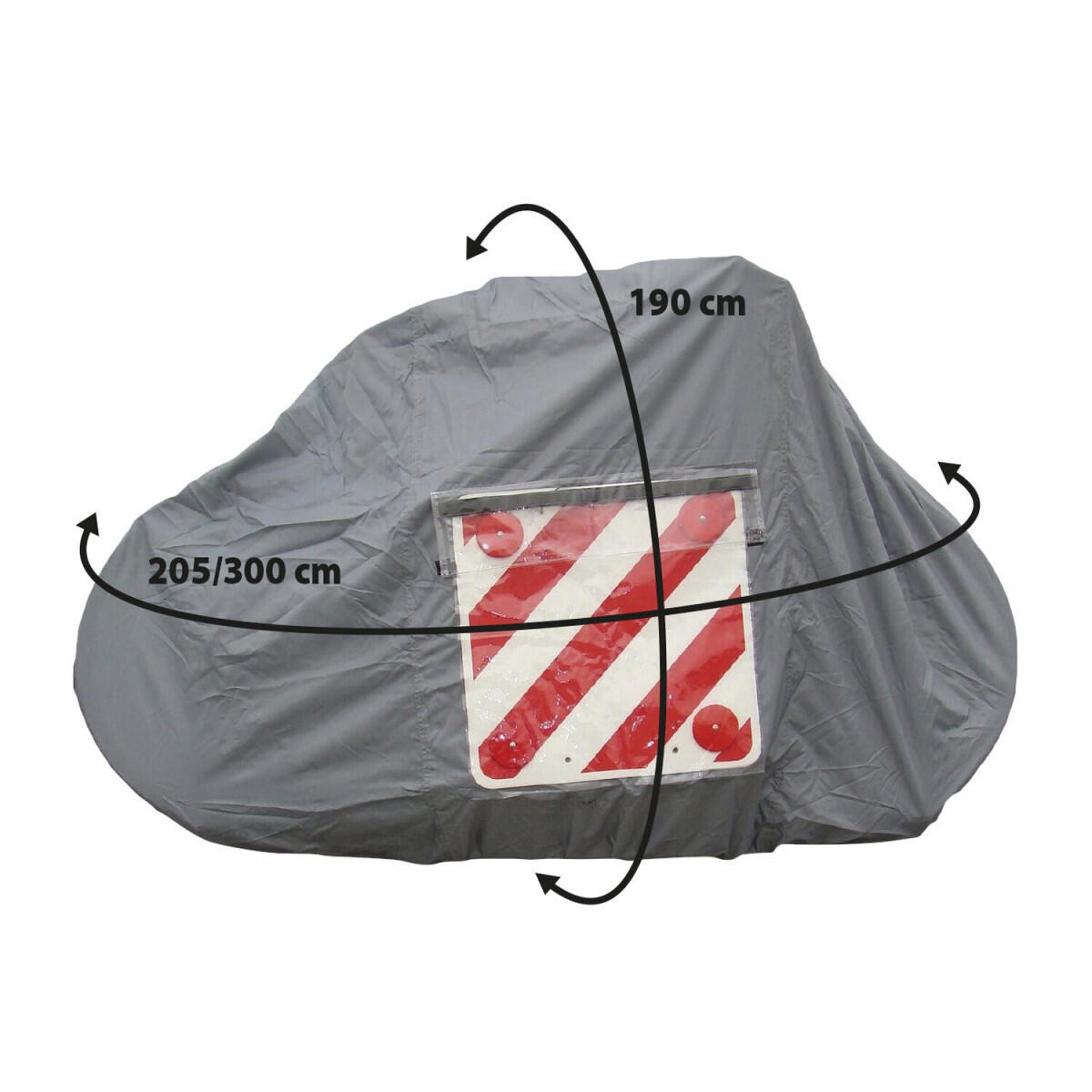 PACK OPTIMA Bâche pour porte-vélo sur paroi arrière 4 vélos + Panneau de 2/3