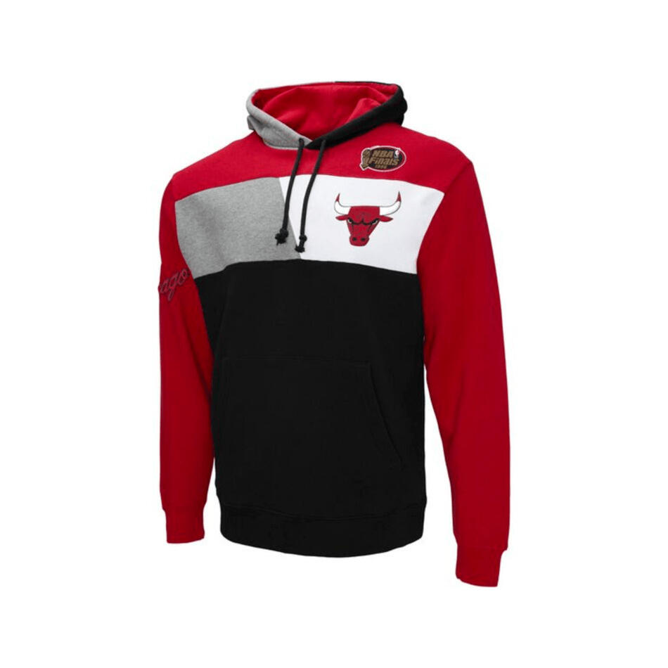 Sweatshirt à capuche Mitchell & Ness Color Blocked Chicago Bulls 1/2