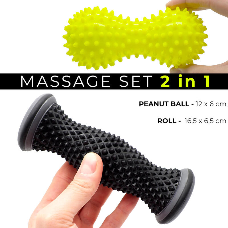 Rouleau De Massage R8 - 8 Roues Pour Tissus Profonds - Jambes - Blanc