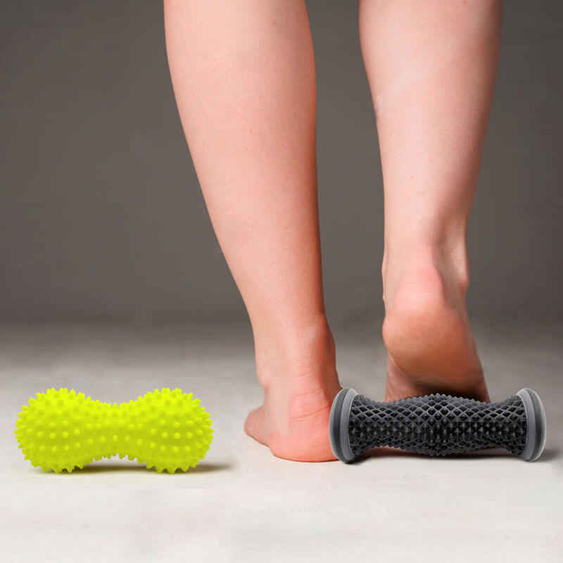 Rouleau De Massage Foam Roller Kit Complet – Avec Balle Plantaire, Bandes Résistance & Sac – Soulagement Dos, Jambes, Fasciite