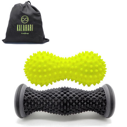 Rouleau de massage des Pieds et Balle Double avec eBook, pour Fasciite Plantaire