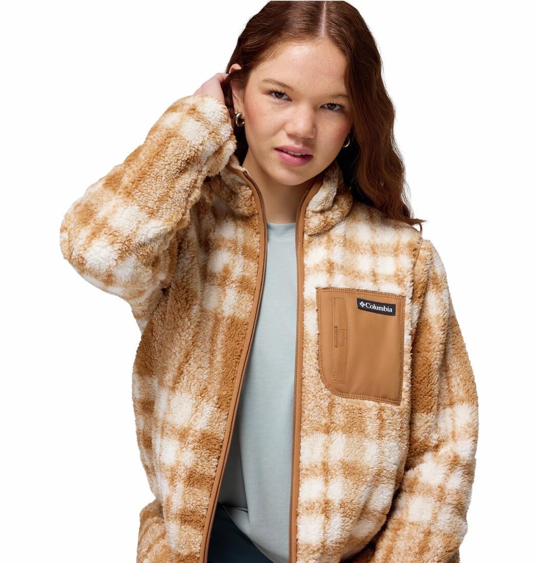 Veste Polaire Columbia "WEST BEND PRINT FULL ZIP II" M Camel 5/7