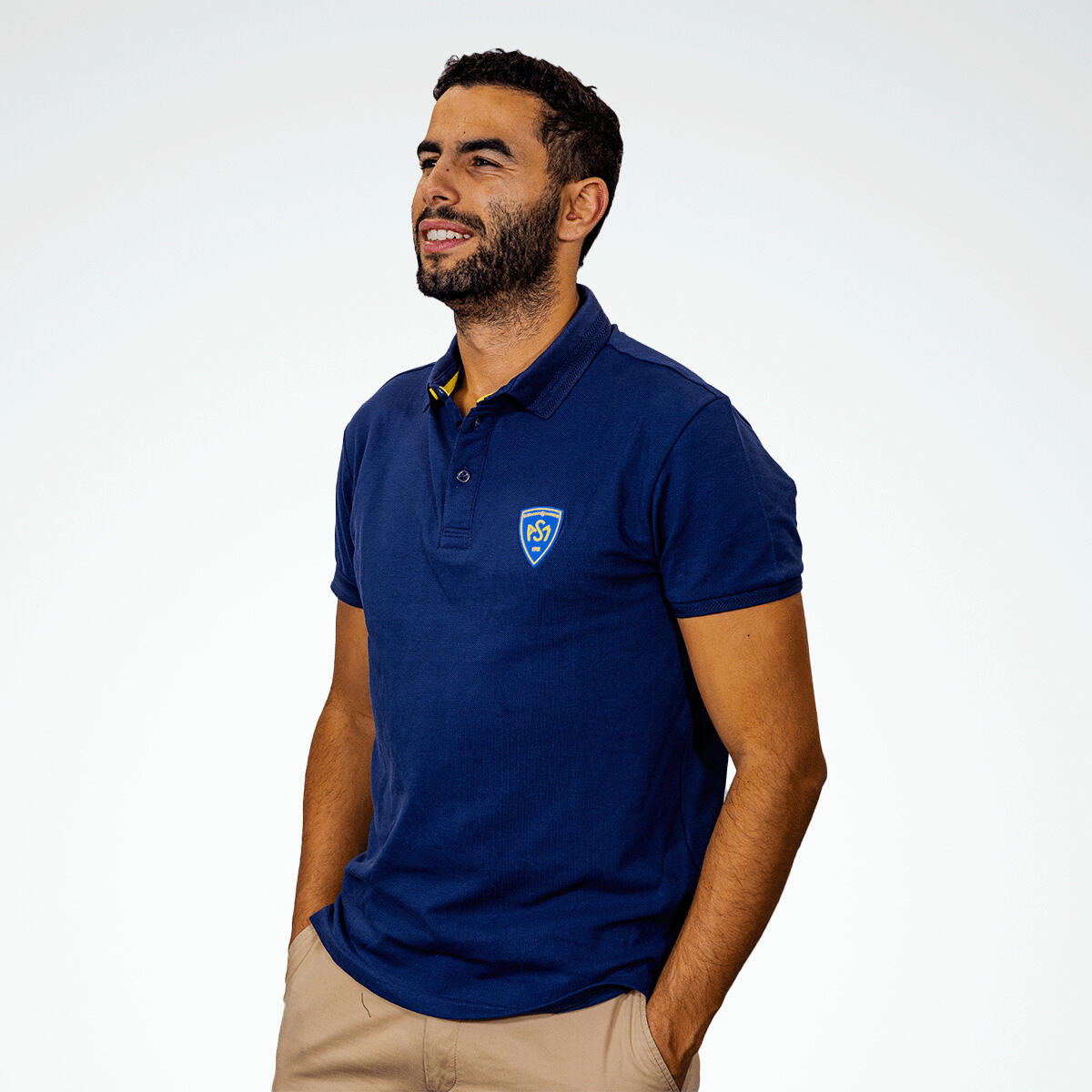 Polo maniche corte Paladin 02 ASM Clermont per Uomo Bleu marine 2/3
