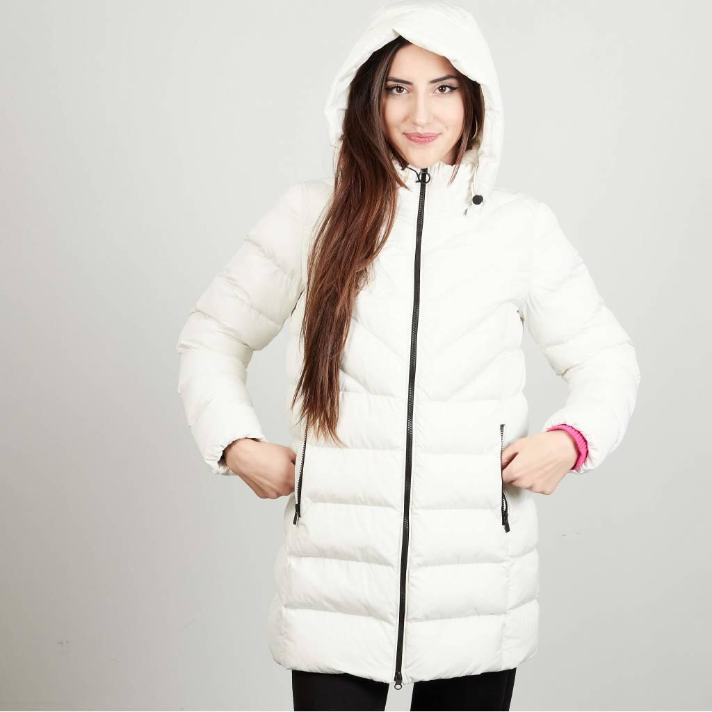 Kurtka GEOX W SPHERICA HOOD JKT Biały 4/5