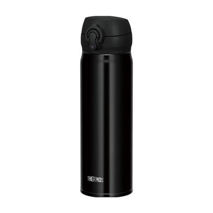 Thermos gobelet inox 0,5 L isolé, bouchon étanche noir