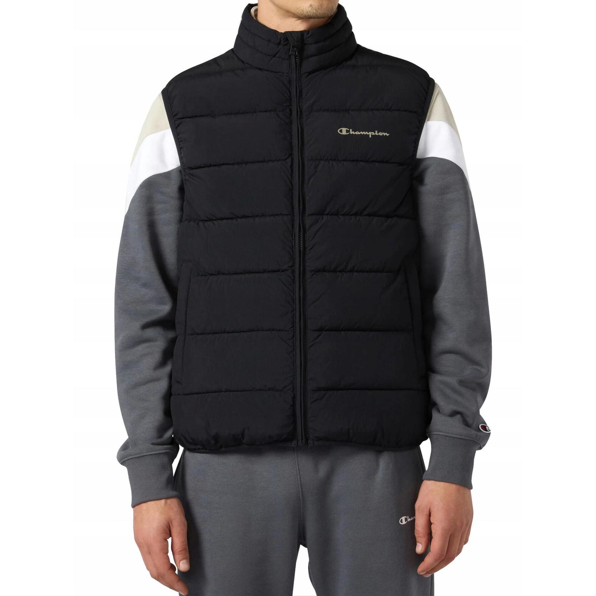 Champion - Kamizelka Męska Champion 221549-kk001 Bez Kaptura Bezrękawnik Na Jesień L - Blouson - Noir - Decathlon