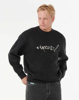 Rip curl medina script crew - black