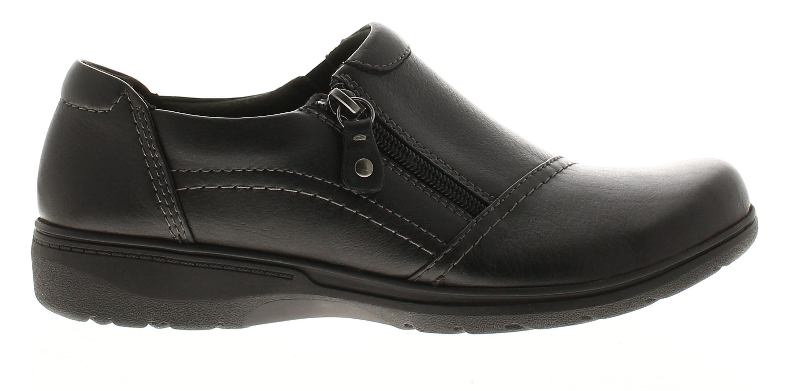 Clarks Womens Flat Shoes Carleigh Ray Leather black UK Size 7.5 2/5