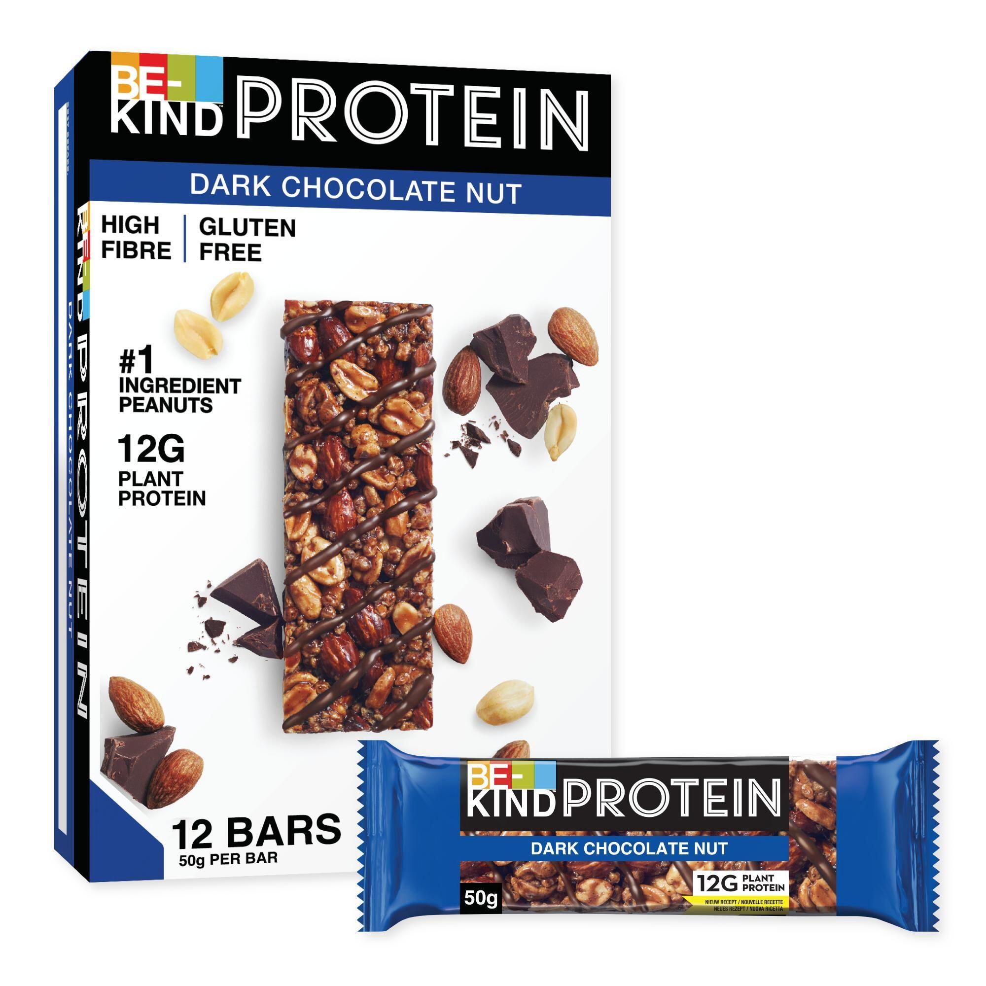 BE KIND Snackreep eiwitrijk pure chocolade noten - Protein Double Dark Choc Nut