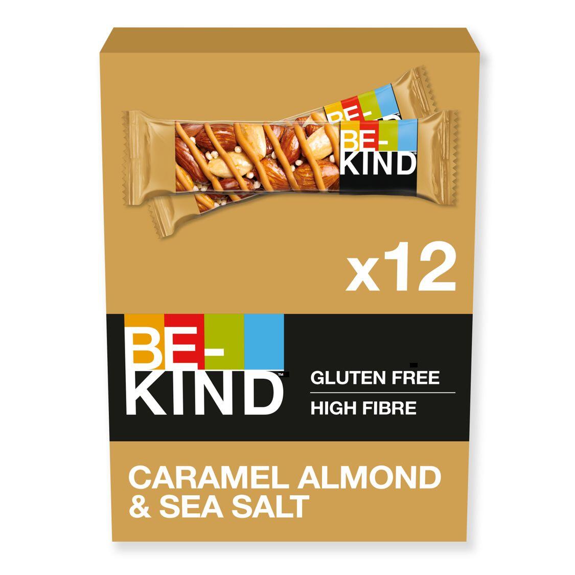 BE KIND Barretta con Caramello, Mandorle e Sale Marino - 12 x 40g