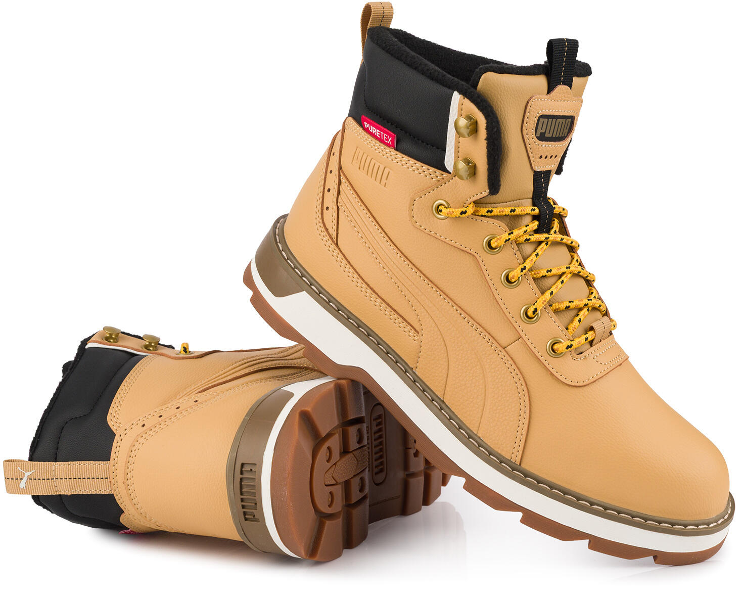 Męskie buty sportowe trapery wysokie ocieplane brązowe PURETEX PUMA DESIERTO 3/7