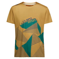 T-shirt technique homme La Sportiva 100% polyester recyclé jaune Savana Jungle