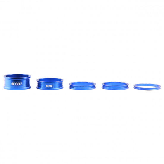 Conjunto de 5 espaçadores de direção SB3 Kroma 1''1/8 azul 2/5
