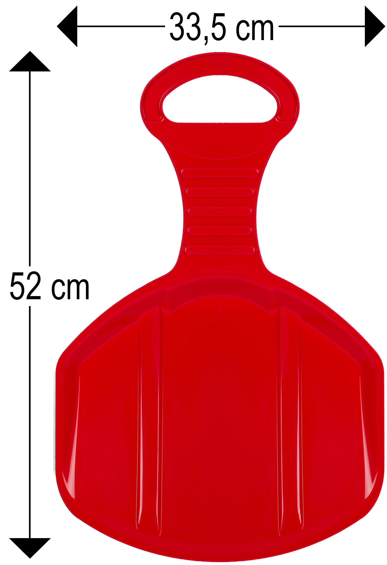 Jabłuszko do zjeżdżania na śniegu plastikowe ślizg dla dzieci czerwone 4/6