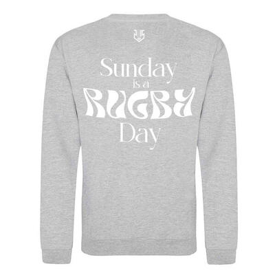 Sunday is a rugby day - sweater - grijs