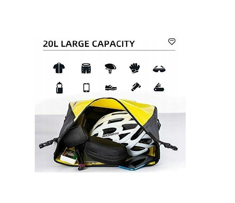 Torba rowerowa na bagażnik Rockbros AS-001-3Y wodoodporna 20l 3/5