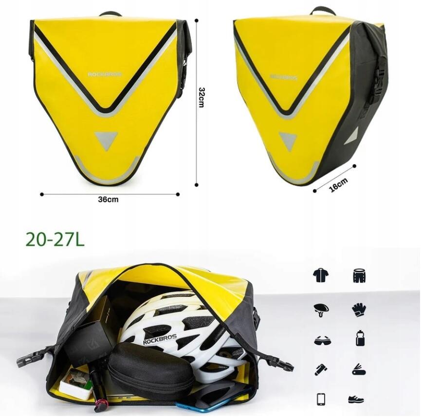 Torba rowerowa na bagażnik Rockbros AS-001-3Y wodoodporna 20l 2/5