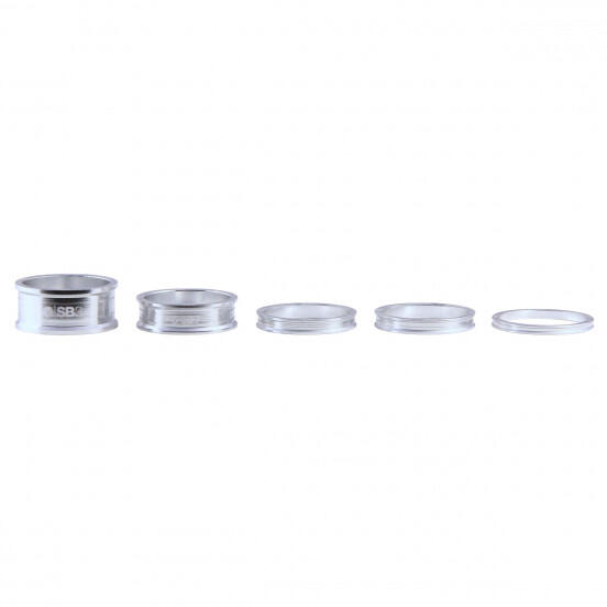 Conjunto de 5 espaçadores de direção SB3 Kroma 1''1/8 Prata 2/5