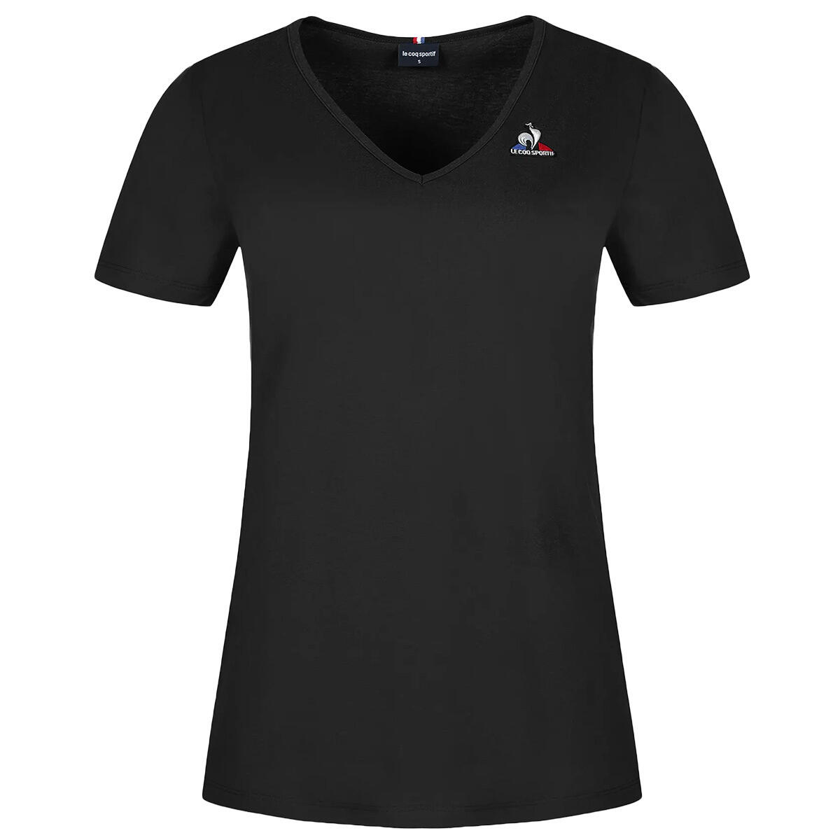 Le Coq Sportif - T-shirt Femme Essentiels Tee N°1 Wn's - T-shirt Manches Courtes - Noir - Decathlon
