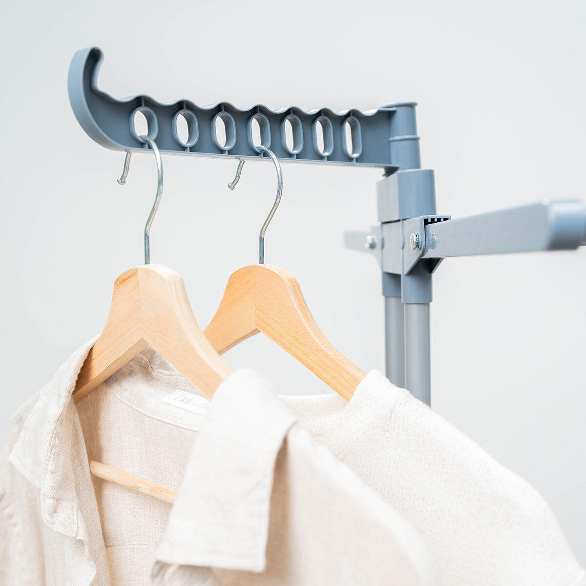 Étendoir pliant vertical extensible avec roues INNOVAGOODS Gris 4/5