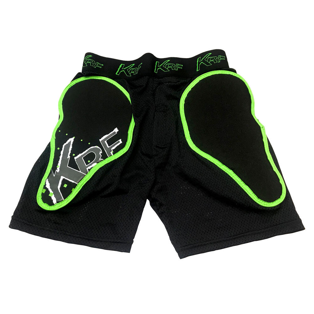 PANTALÓN CORTO PROTECTOR KRF NEGRO/VERDE 2/3