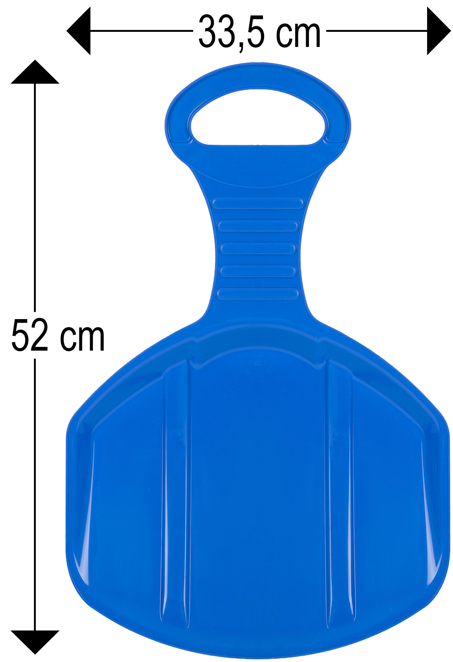 Jabłuszko do zjeżdżania na śniegu plastikowe ślizg dla dzieci niebieskie 4/6
