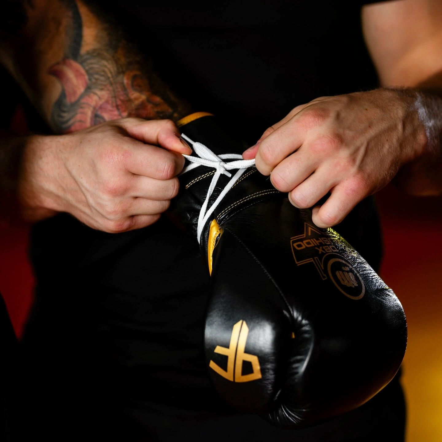 Wiązane rękawice bokserskie wielowarstwowe ProFighter Gold DBX Bushido 2/7