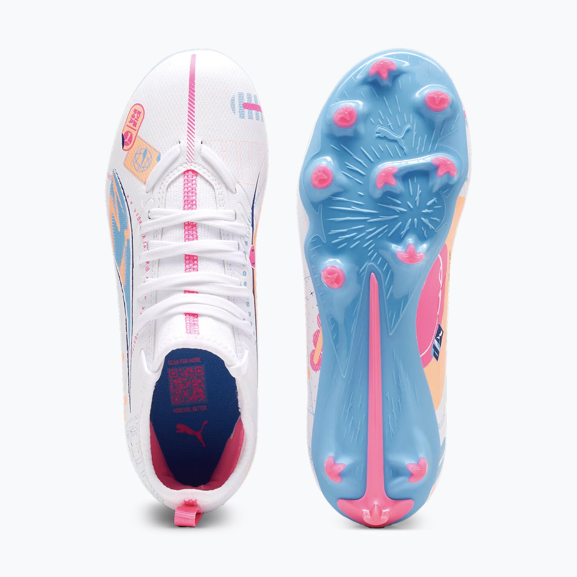 Scarpe da calcio per bambini PUMA Ultra 5 Match Vol. Up FG/AG Jr 4/5