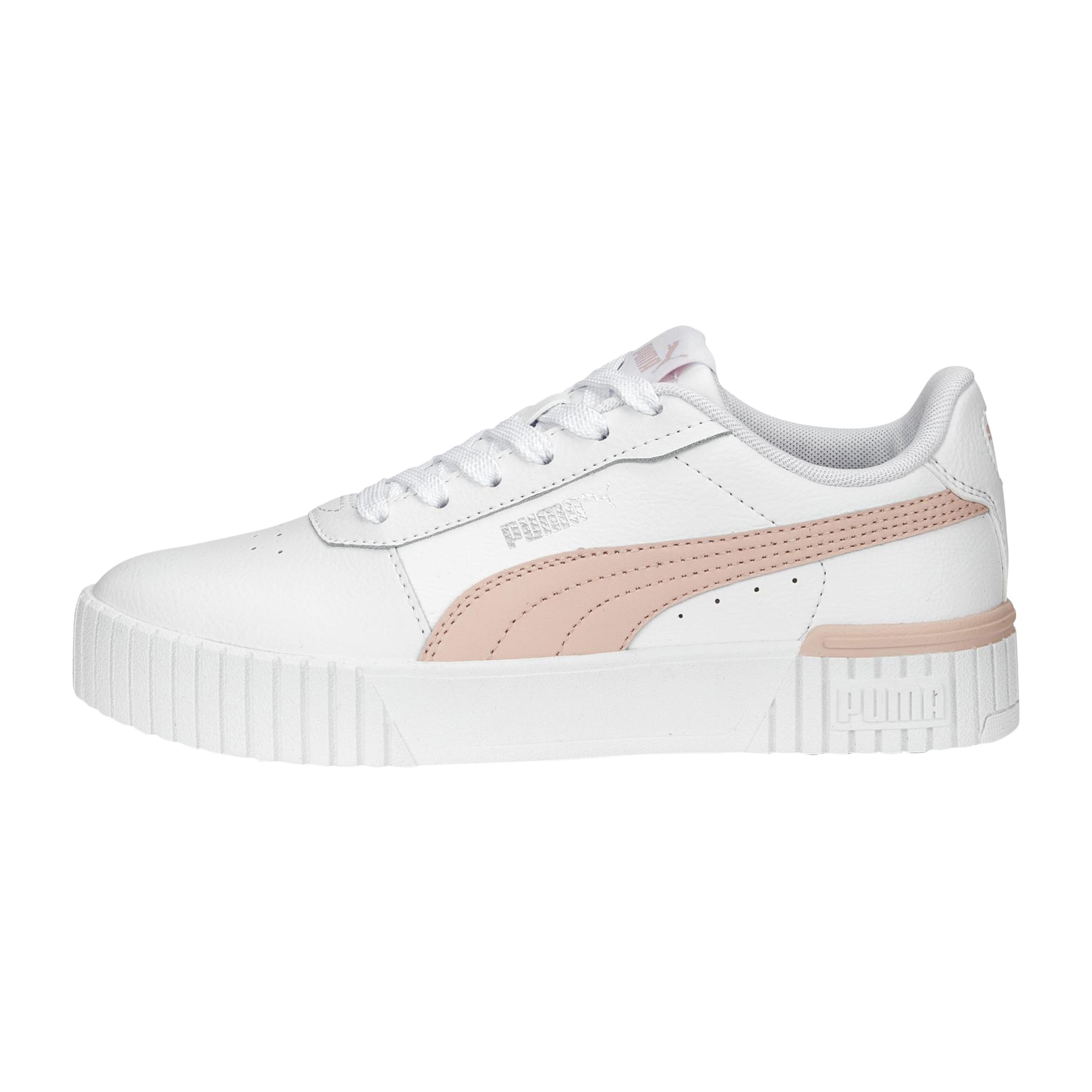 Puma - Basket À Lacets Enfant Puma Carina 2.0 Jr - Baskets - Blanc|gris|rose - 37 - Decathlon