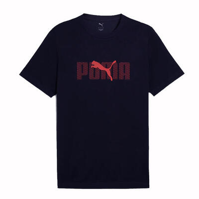 Essentials+ logo lab t-shirt voor heren puma new navy blue