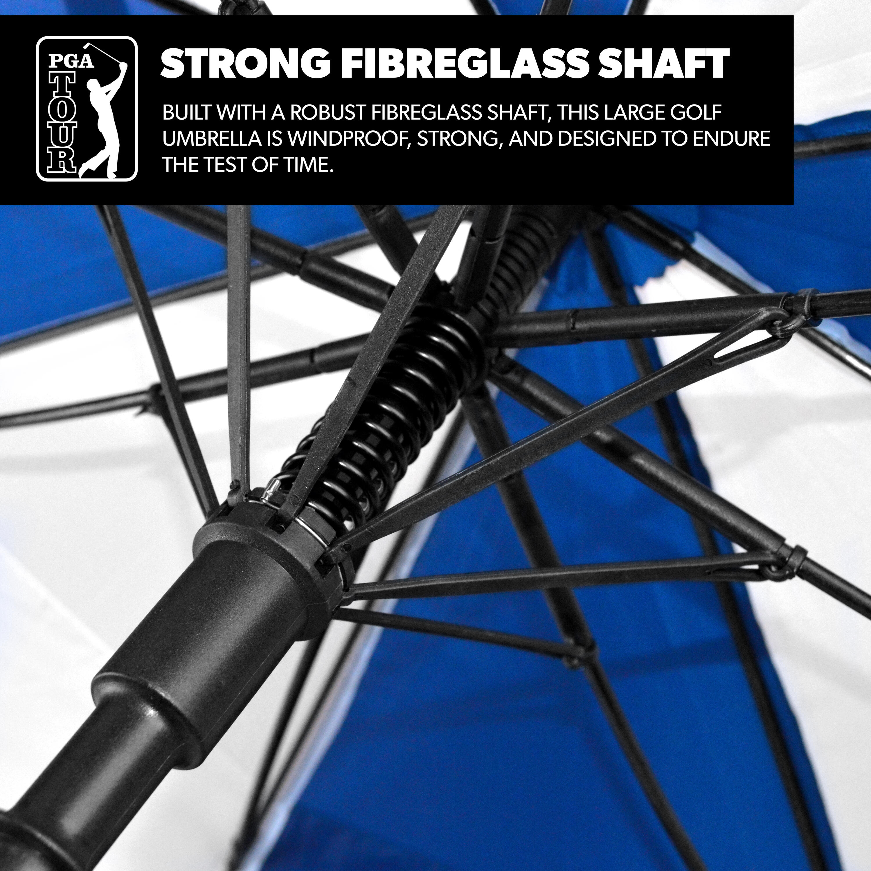 Golf Umbrella Windproof Blue 4/7