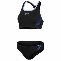 Maillot de Bain Femme Speedo 2 pièces Placement Noir / Bleu
