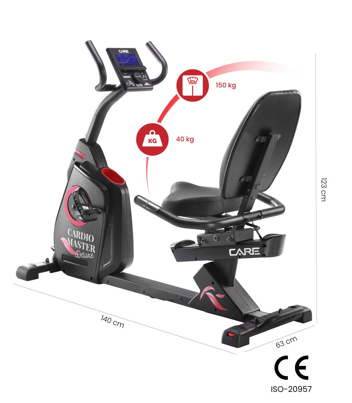Vélo semi allongé - CARE - CARDIO MASTER DELUXE 2/8