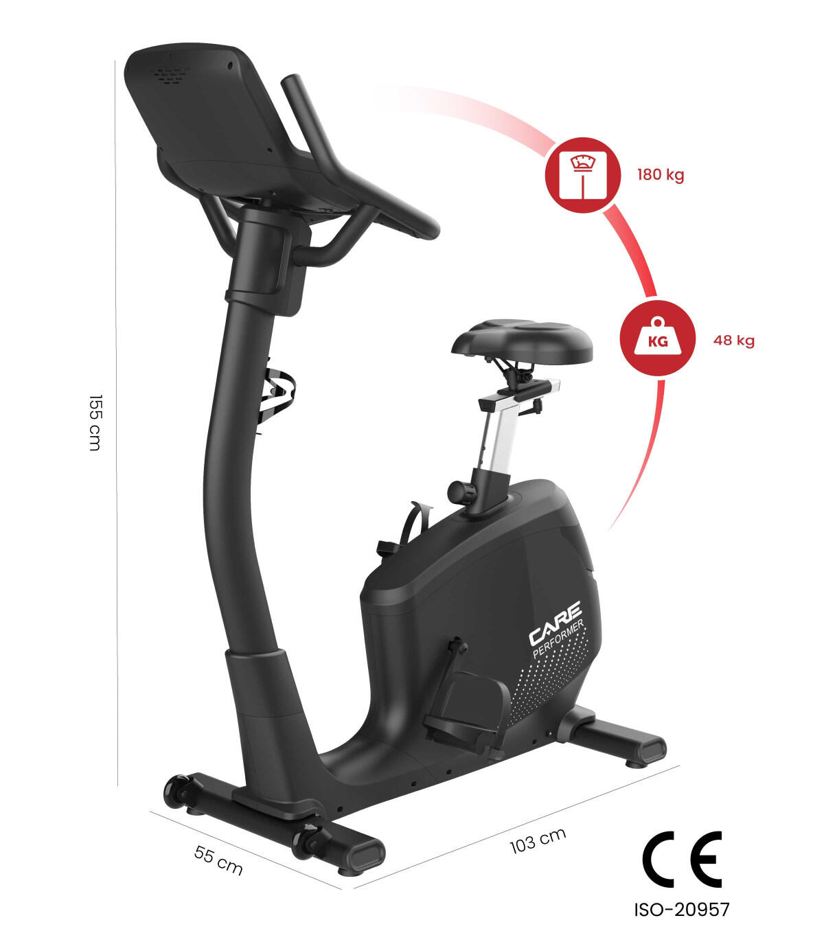 Selbstversorgendes Fahrrad - PERFORMER TFT - CARE - vernetzter Ergometer 2/8