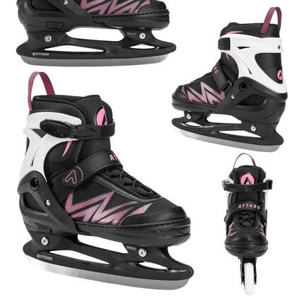 Łyżworolki dziecięce ATTABO 2w1 rolki i łyżwy Kylo róż Regulowane