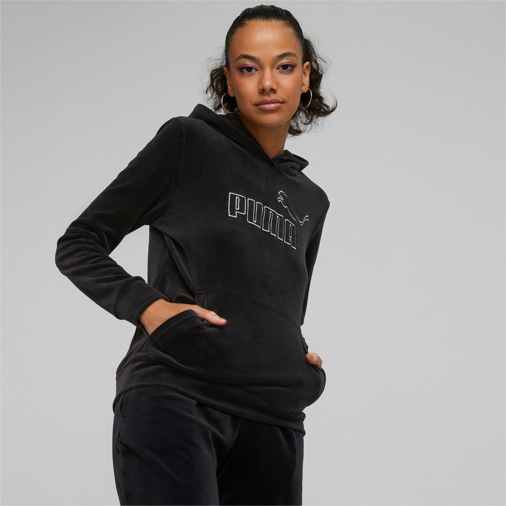 Mikina univerzálni dámské Puma Ess Velour Hoodie 3/7